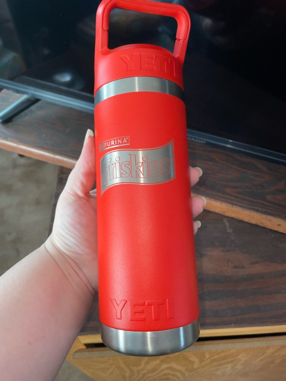 Yeti Red Insulated Tumbler with Handle and Straw - Picture 4 of 5